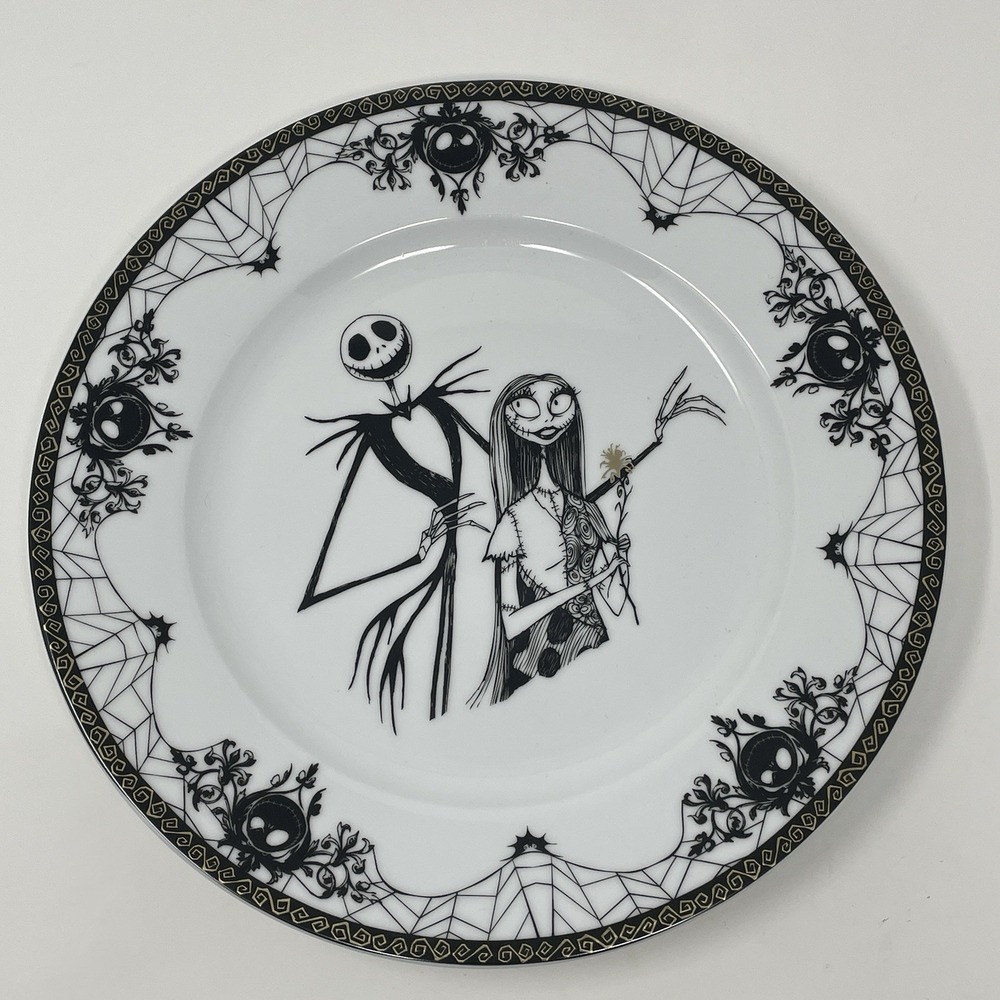 Nightmare Before Christmas Jack & Sally Zrike 10.5″ Decorative Dinner Plate - Picture 5 of 5